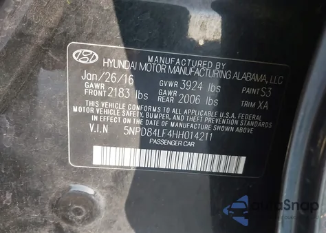 2017 Hyundai Elantra Se from USA, damaged, VIN 5NPD84LF4HH014211